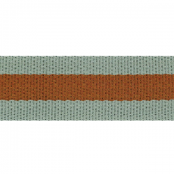 混紡尼龍緞面織帶 湖水綠/淺咖 3.8cm